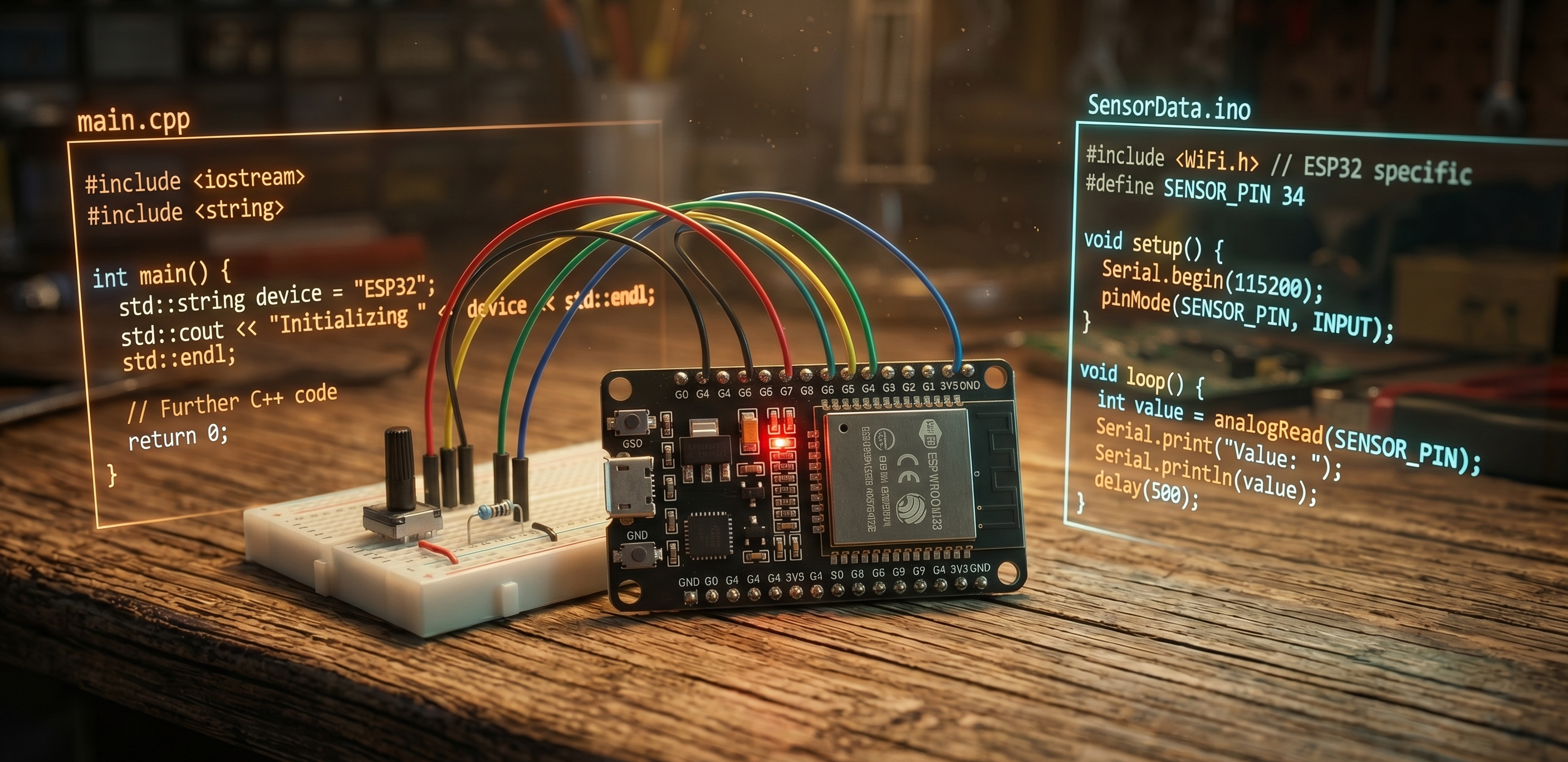 Arduino Starter: ESP32 EchoKit in C and C++